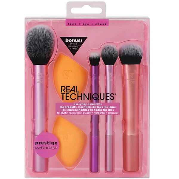 ست میکاپ براش و بلندر ریل تکنیک Real techniques اصل مدل Everyday Essentials