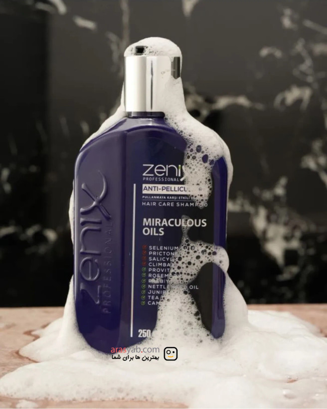 شامپوی تخصصی ضد شوره و رفع پوسته کف سر زنیکس Zenix حجم 250 میل